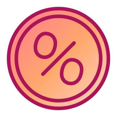 İndirim simgesi vektör illüstrasyonu