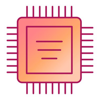 İşlemci. Web simgesi basit illüstrasyon