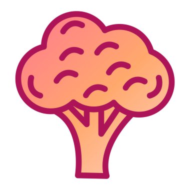 Brokoli. Web simgesi basit illüstrasyon