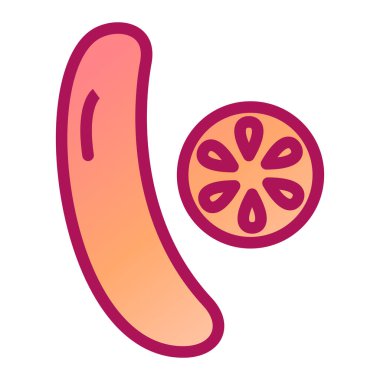 Karpuz. Web simgesi basit illüstrasyon