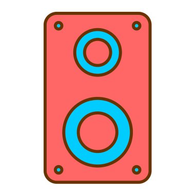 Müzik hoparlörü vektör illüstrasyonu