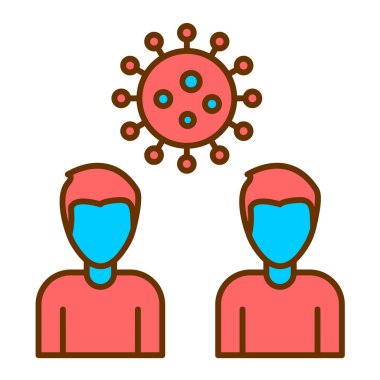 Bir virüs simgesinin vektör illüstrasyonu