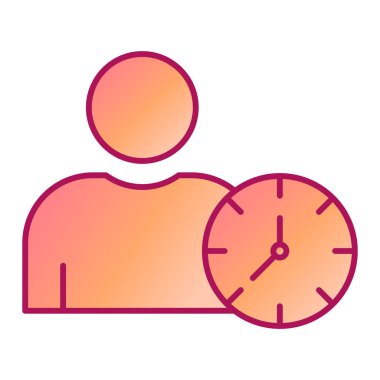 zaman yönetimi simgesi vektör illüstrasyon grafik tasarımı