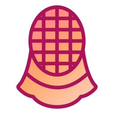 Kask simgesi, vektör illüstrasyonu basit tasarım