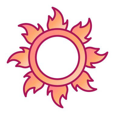 Güneş ikonu. vektör çizimi tasarımı