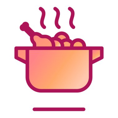 pişirme tencere simgesi. vektör çizim