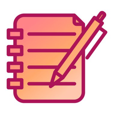 kalem ve kalem ikonu vektör illüstrasyon tasarımı içeren not defteri