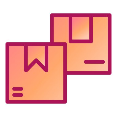 Kutu. Web simgesi basit illüstrasyon