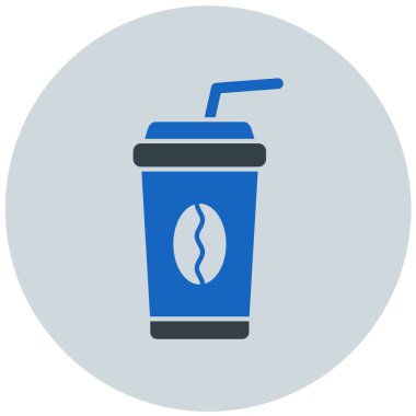 Kahve. Web simgesi basit illüstrasyon