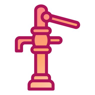 Su musluğu simgesinin vektör illüstrasyonu