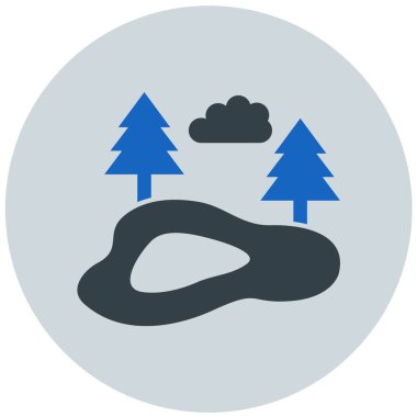 Dağ. Web simgesi basit illüstrasyon