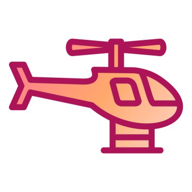 Helikopter. Web simgesi basit illüstrasyon