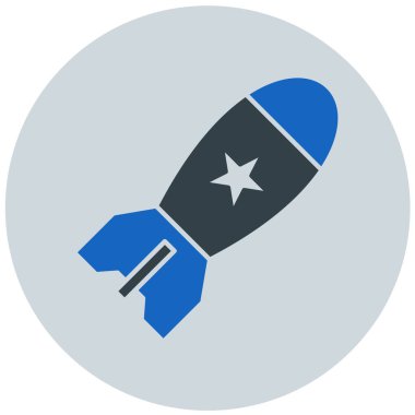 roket modern simge vektör illüstrasyonu 