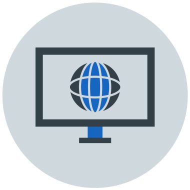 Küre. Web simgesi basit illüstrasyon