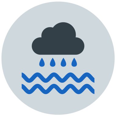 Yağmur. Web simgesi basit illüstrasyon