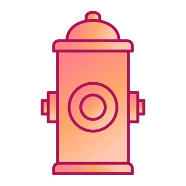 Hydrant modern ikon vektör çizimi 