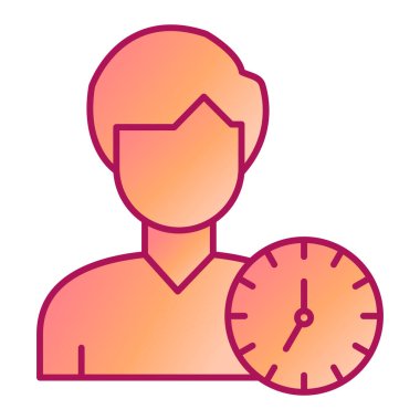 zaman yönetimi simgesi vektör illüstrasyon grafik tasarımı