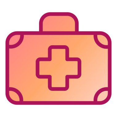 İlk yardım çantası. Basit resimleme