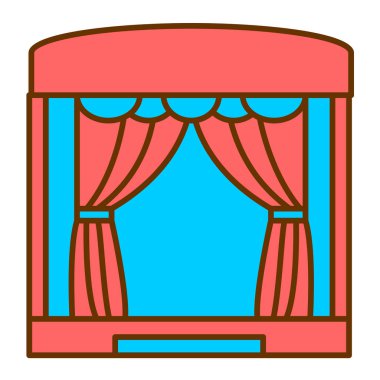 Tiyatro ikonu vektör illüstrasyonu