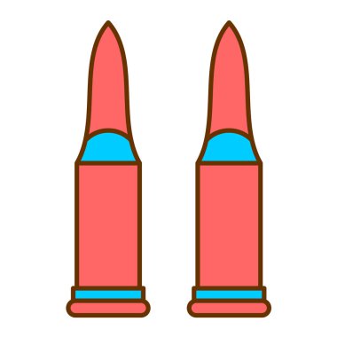 Moda Biçimli Mermi Simgesi İzole Arkaplan