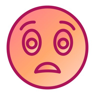 Ağlayan yüz simgesi ikon vektör illüstrasyonu