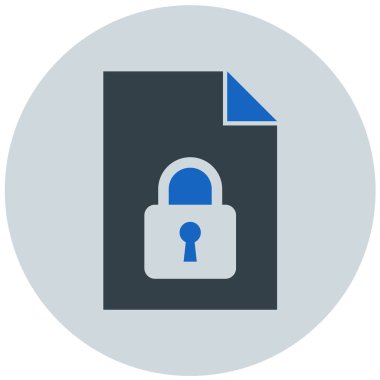 Güvenli Dosya. Basit illüstrasyon