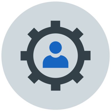 Yönetim. Web simgesi basit illüstrasyon