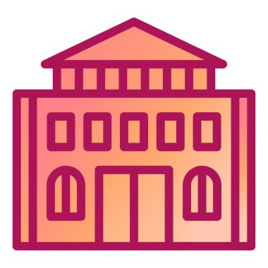 Bina. Web simgesi basit illüstrasyon