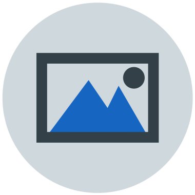 fotoğraf galerisi simgesi, vektör illüstrasyonu