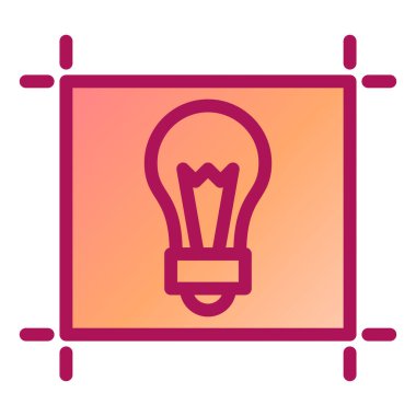 ampul vektör simgesi modern basit tasarım