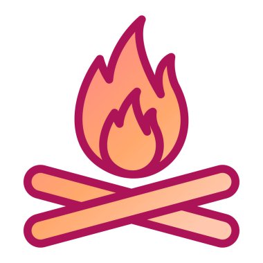 ateş alevi simgesi vektör illüstrasyon tasarımı