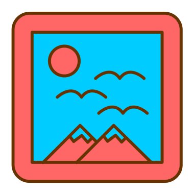 Galeri. Web simgesi basit illüstrasyon