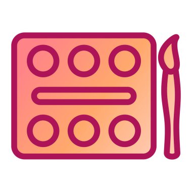 düz vektör simgesini boyar