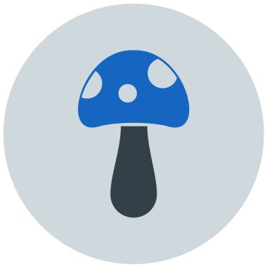 Mantar. Web simgesi basit illüstrasyon