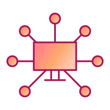 ağ bağlantısı vektör çizgisi simgesi