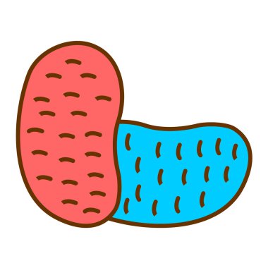 Yiyecek ve sebze ikonunun vektör çizimi. ağ için sağlıklı ve organik stok sembolü.