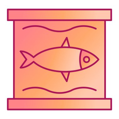 balık simgesi vektör illüstrasyonu