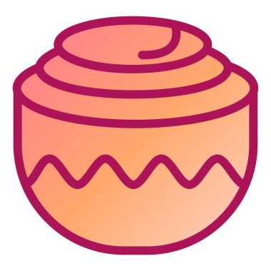 Kek. Web simgesi basit illüstrasyon