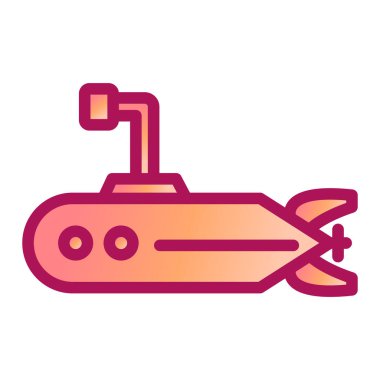 Denizaltı. Web simgesi basit illüstrasyon