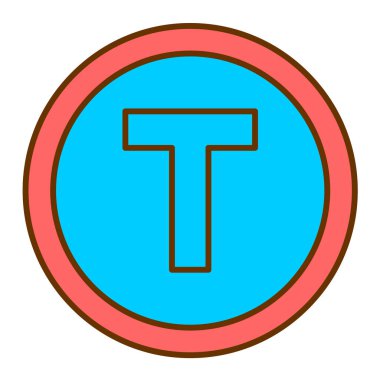 Yol simgesi vektör illüstrasyonu