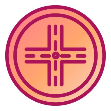 Yol işareti simgesi, vektör illüstrasyonu basit tasarım