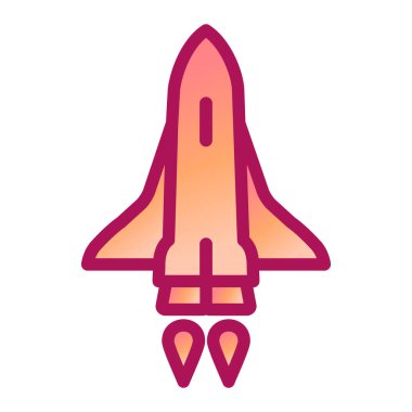 roket fırlatma simgesi vektör çizimi