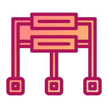 ağ bağlantı çizgisi vektör simgesi