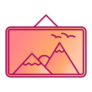 Moda biçimi izole edilmiş vektör illüstrasyonunda resim simgesi