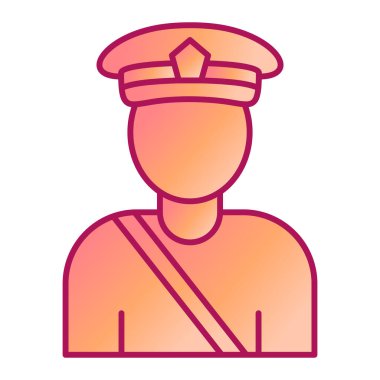 Polis ikon vektörü. İnce çizgi işareti. izole edilmiş sınır sembolü çizimi 