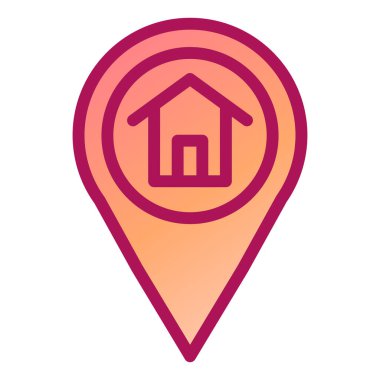 konum pin simgesi vektör illüstrasyonu