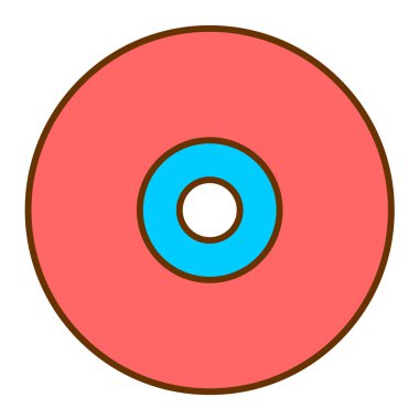 CD mi? Web simgesi basit illüstrasyon