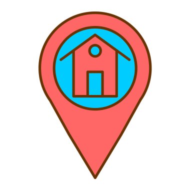 konum pin simgesi vektör illüstrasyonu