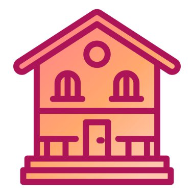 Bina. Web simgesi basit illüstrasyon