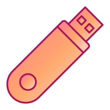usb flash disk simge vektör illüstrasyon tasarımı